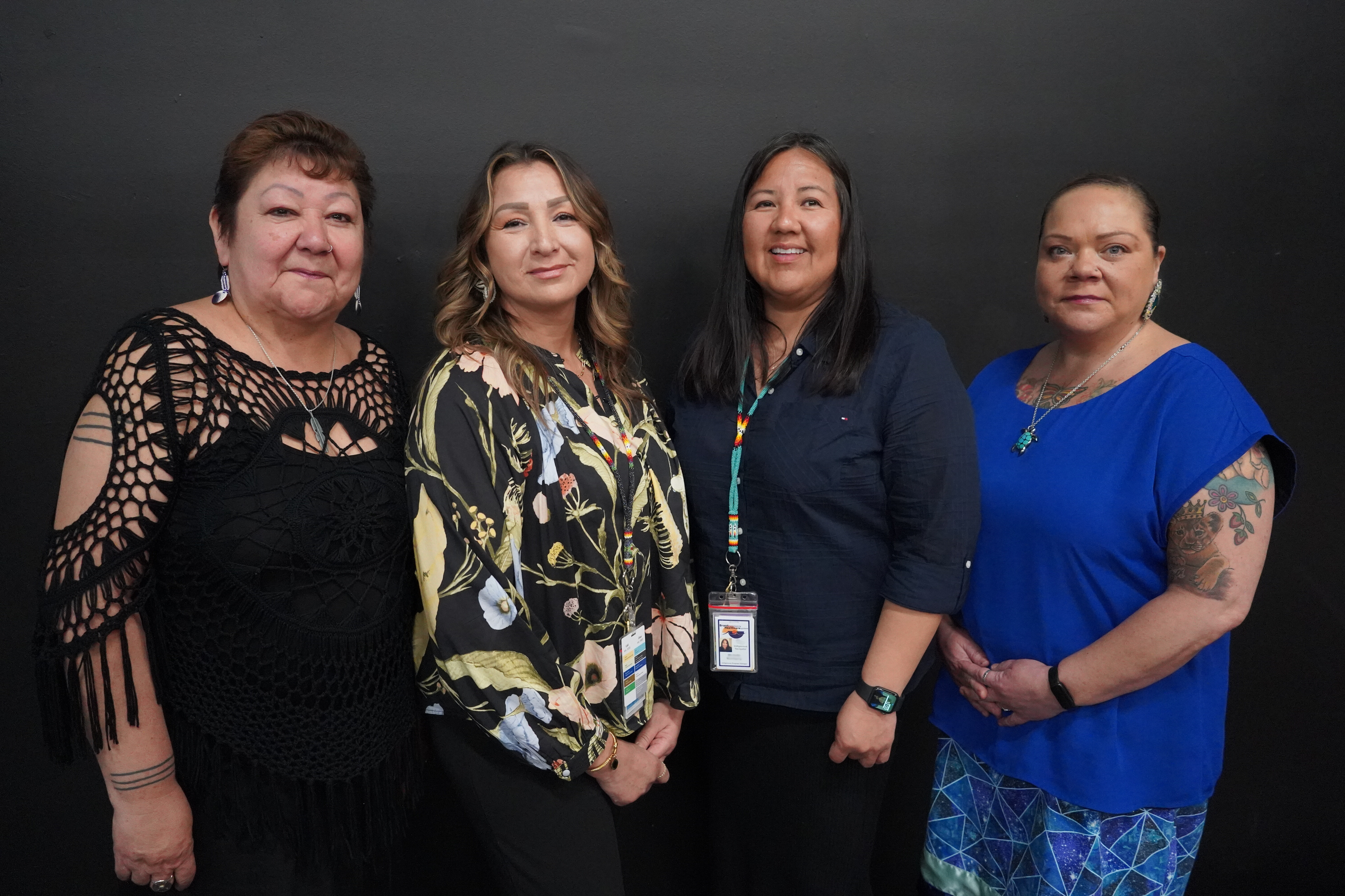 BCHS Indigenous Health Team members from left, Dr. Karen Hill; Tania Jonathan – social work student placement; Michelle Bomberry and Stephenie Rowe