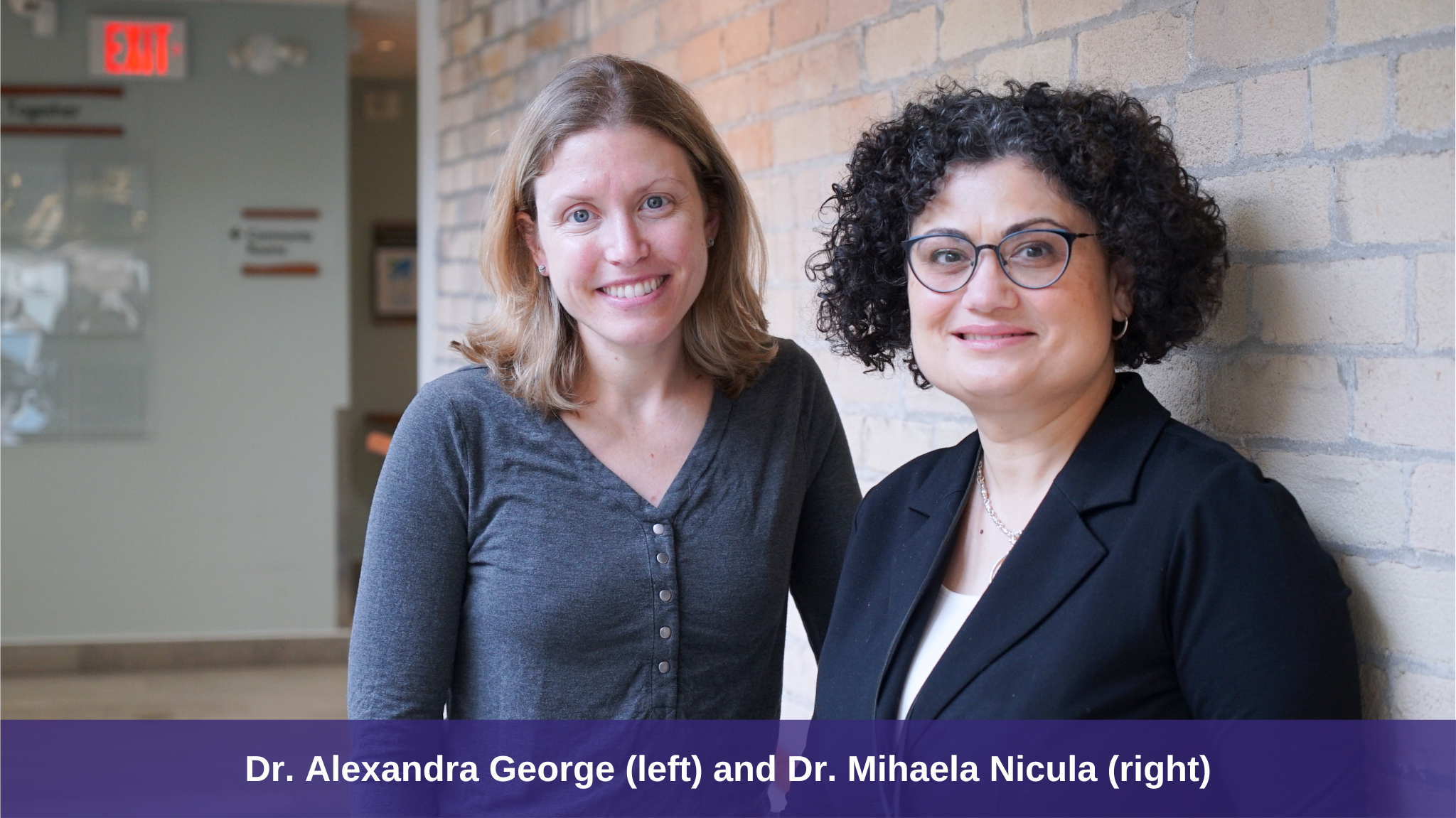 Dr. Alexandra George and Dr. Mihaela Nicula