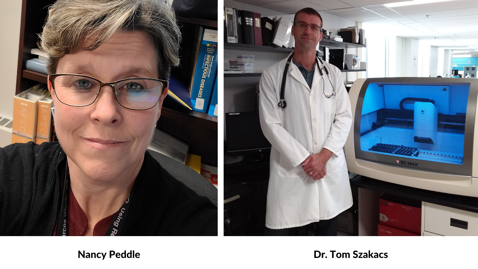 Nancy Peddle and Dr. Tom Szakacs