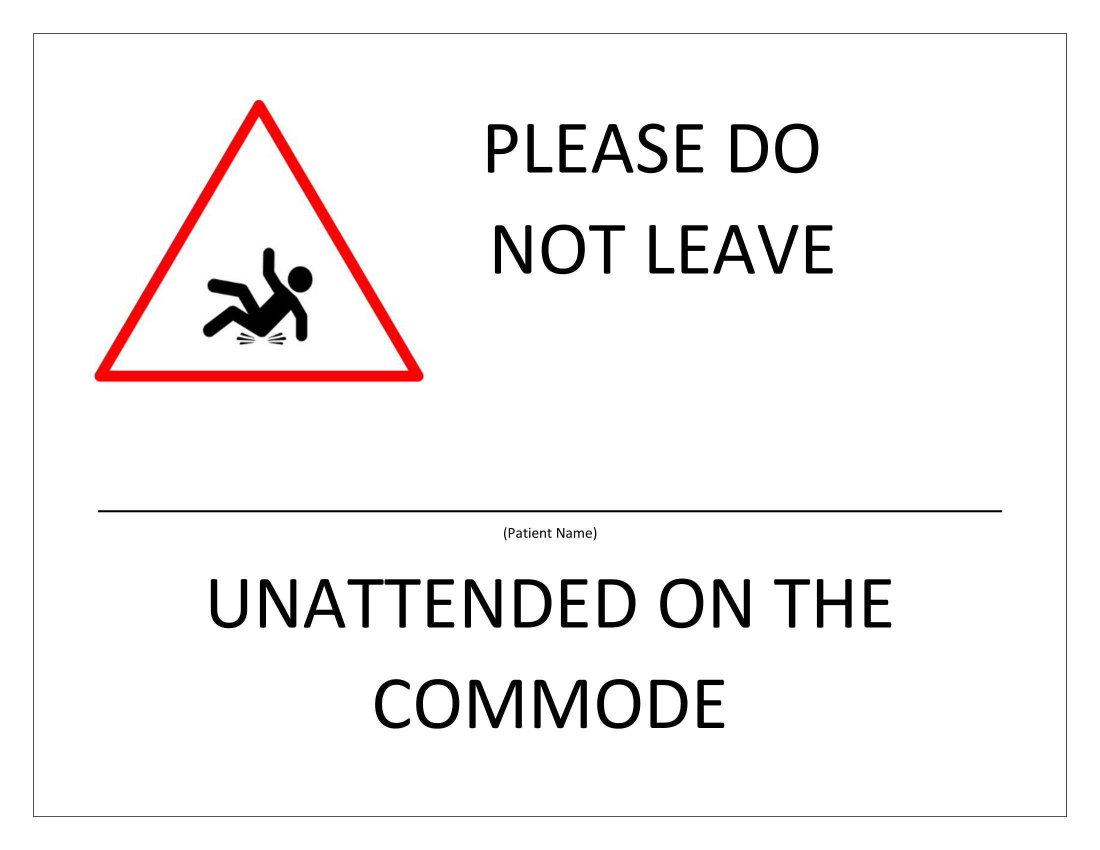 Commode Sign