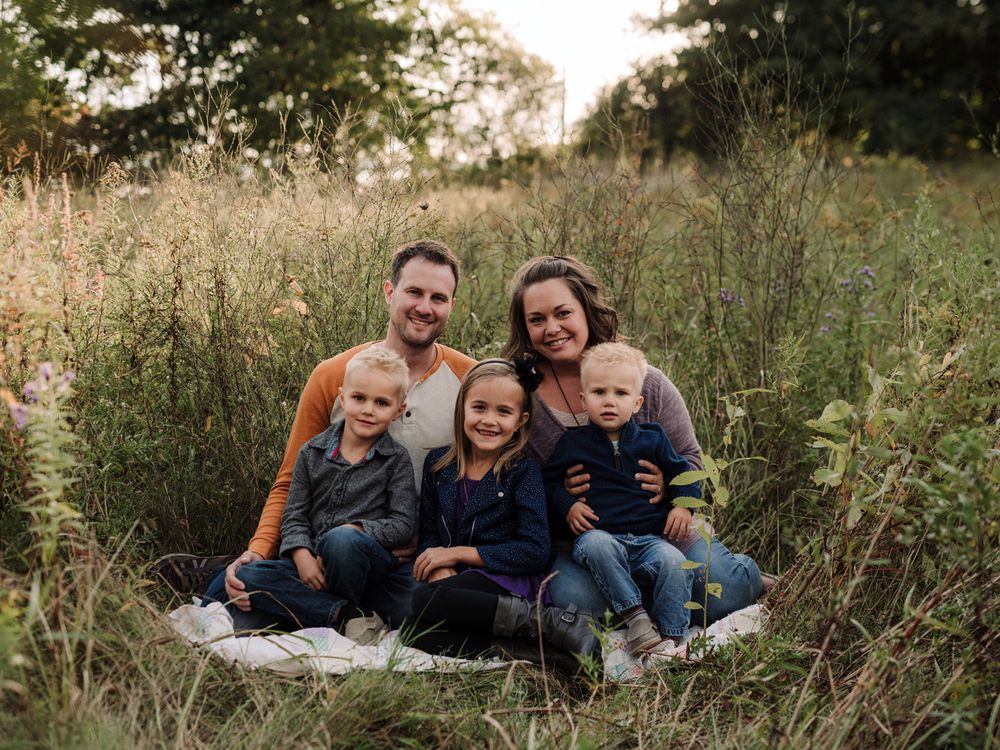 Liz McNamara, a registered nurse at Brantford General Hospital, with husband Ryan, daughter Lyla and sons Sawyer and Jordy