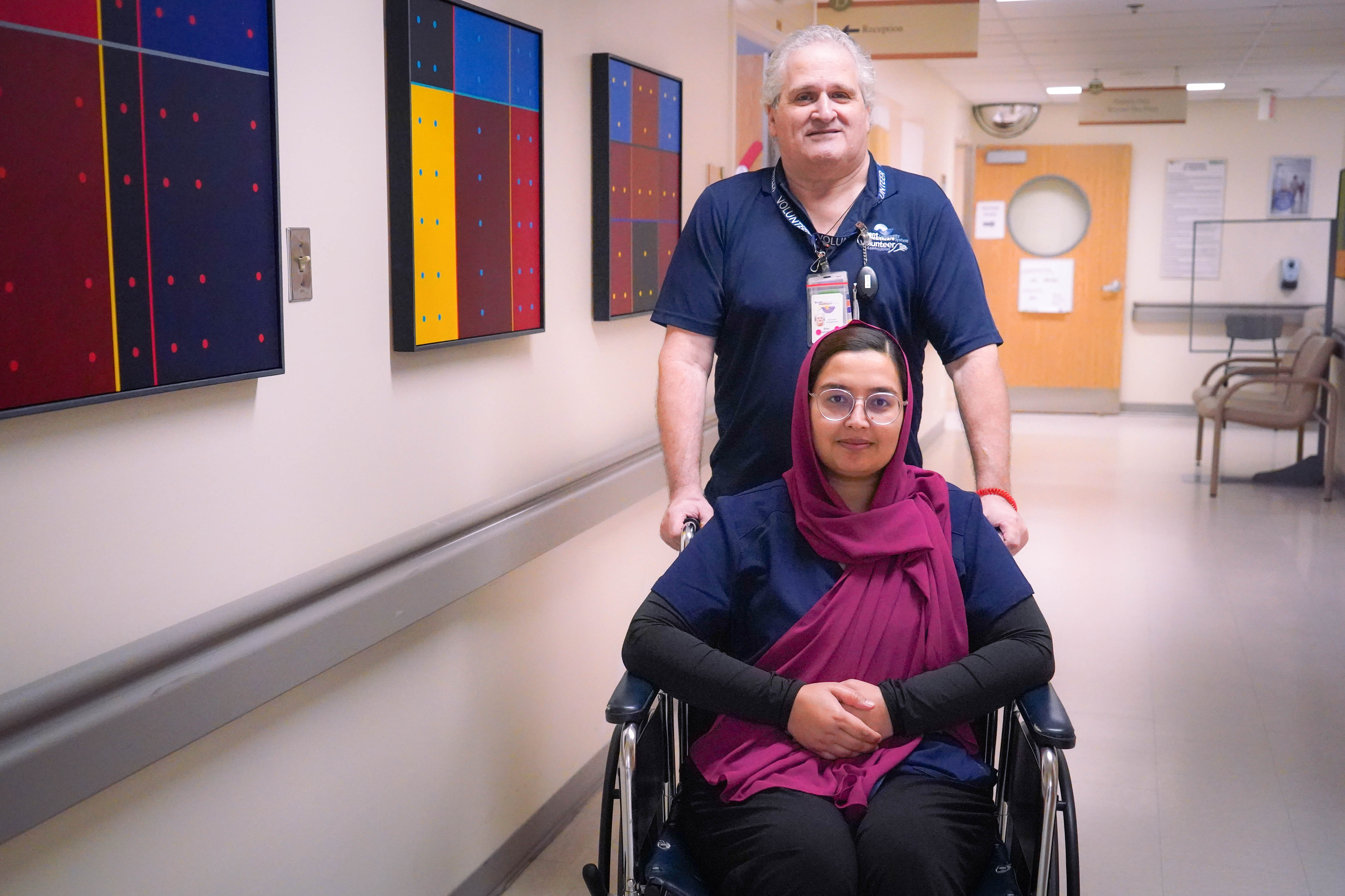 BCHS Volunteers, Mike Salvatori and Asma Nehar.