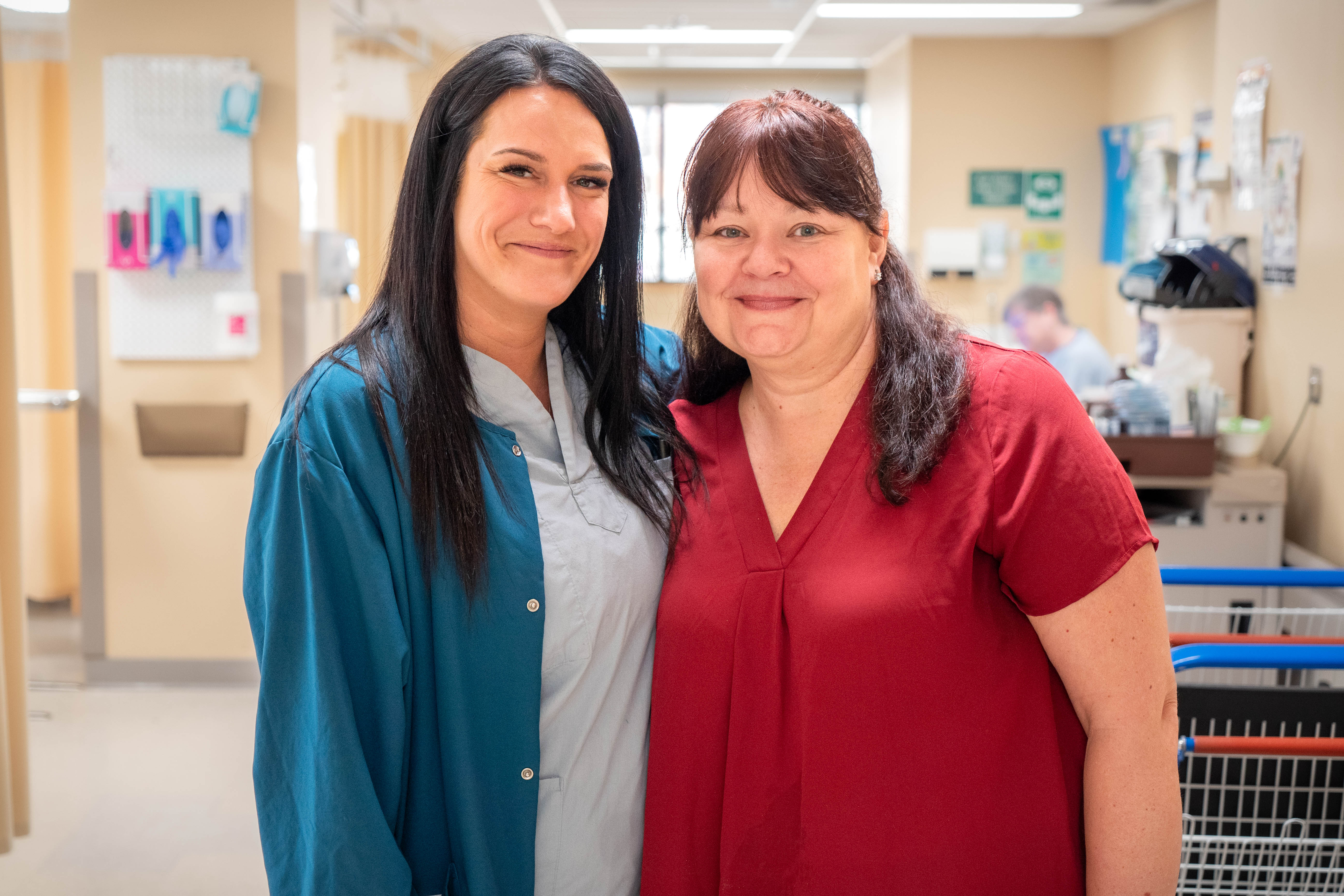 Courtney de Graaf, left, is an RPN and Marcy Kinsman, an interim clinical manager at Brantford General Hospital.