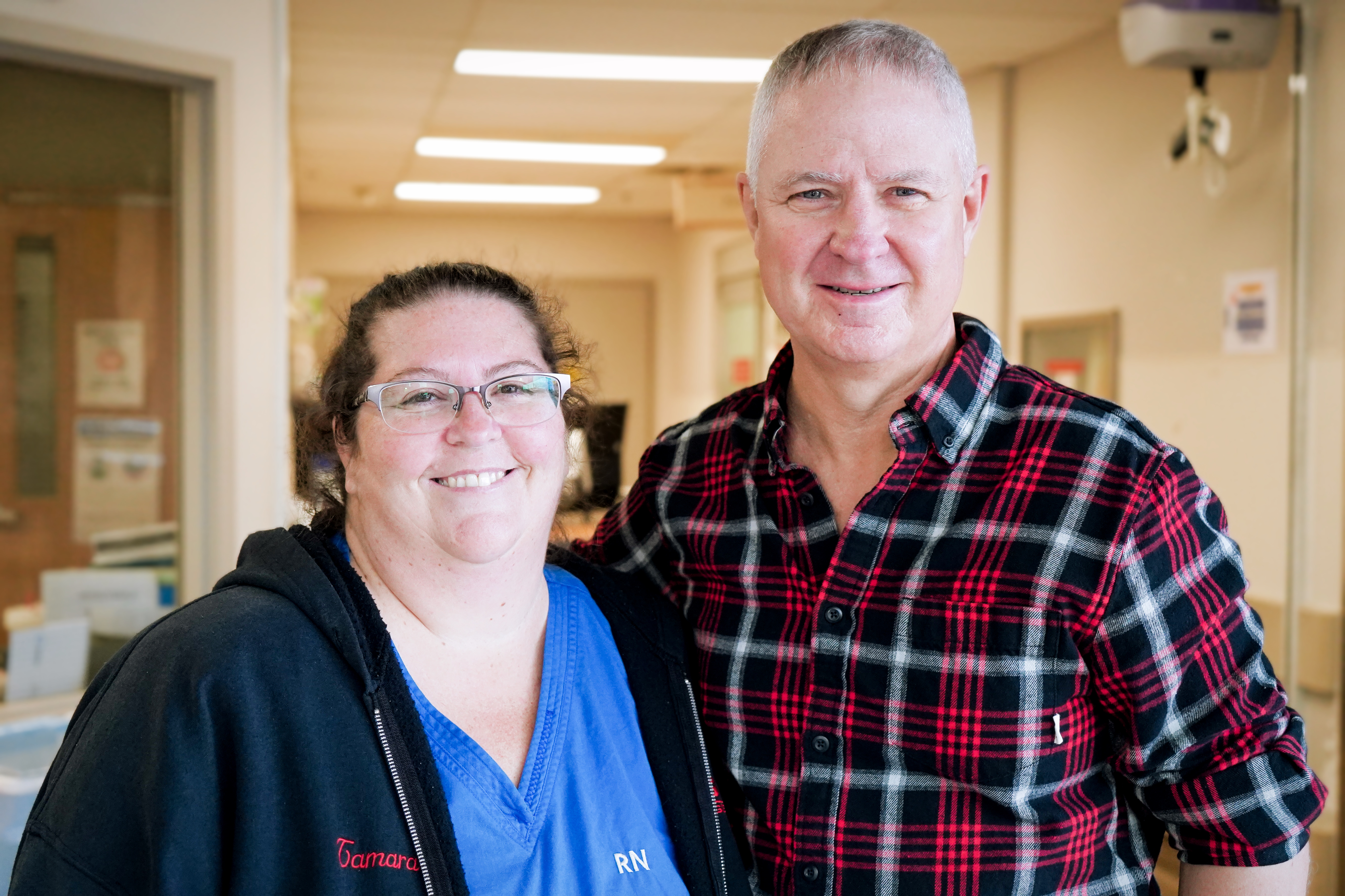 Tamara Camilleri RN with Todd Murray Patient 