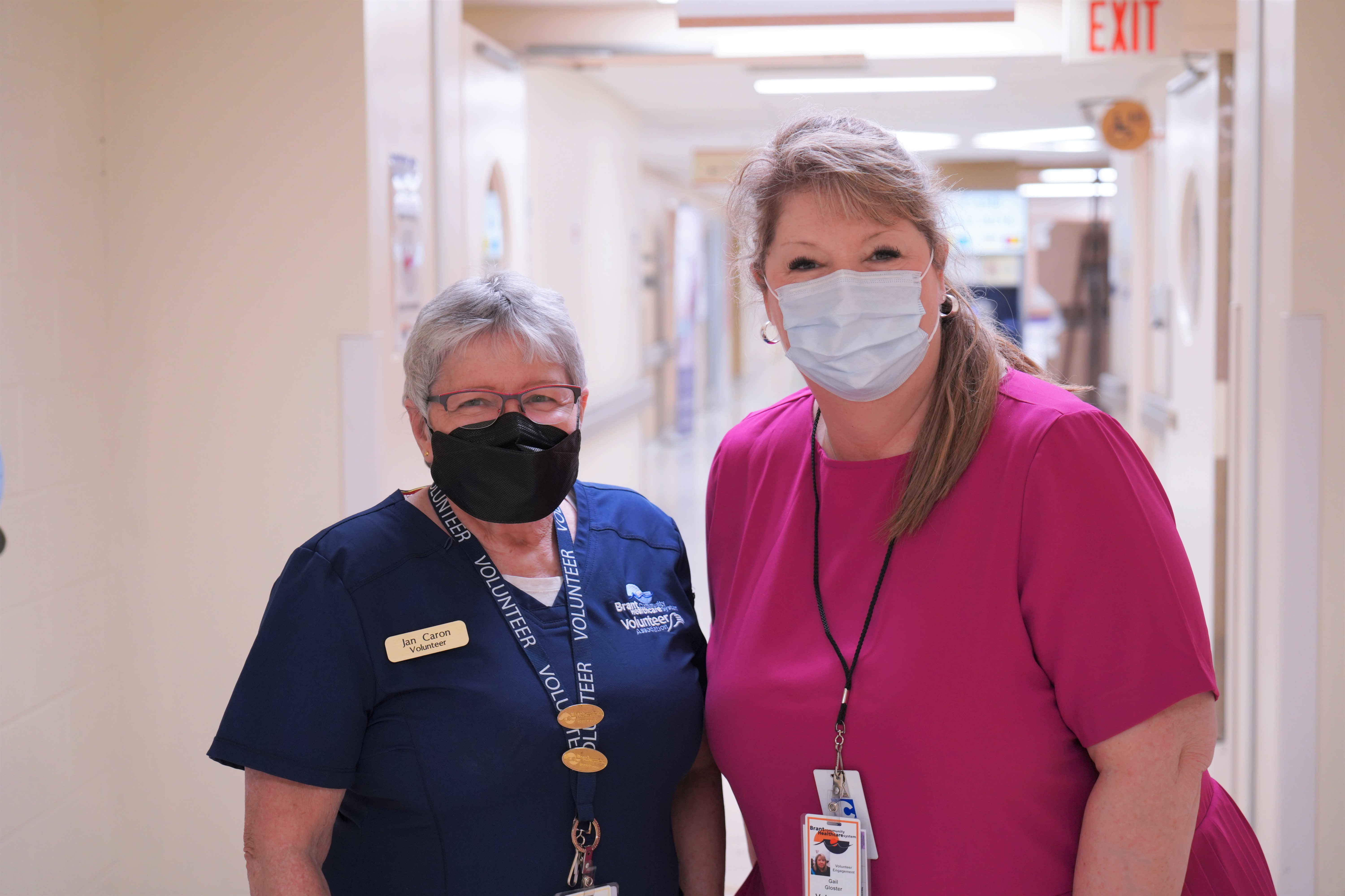 Janice Caron and Gail Gloster, volunteers at BCHS