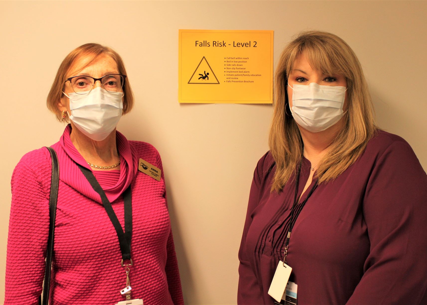 Anna Maynard and Gail Gloster, members of the BCHS Falls Prevention Committee