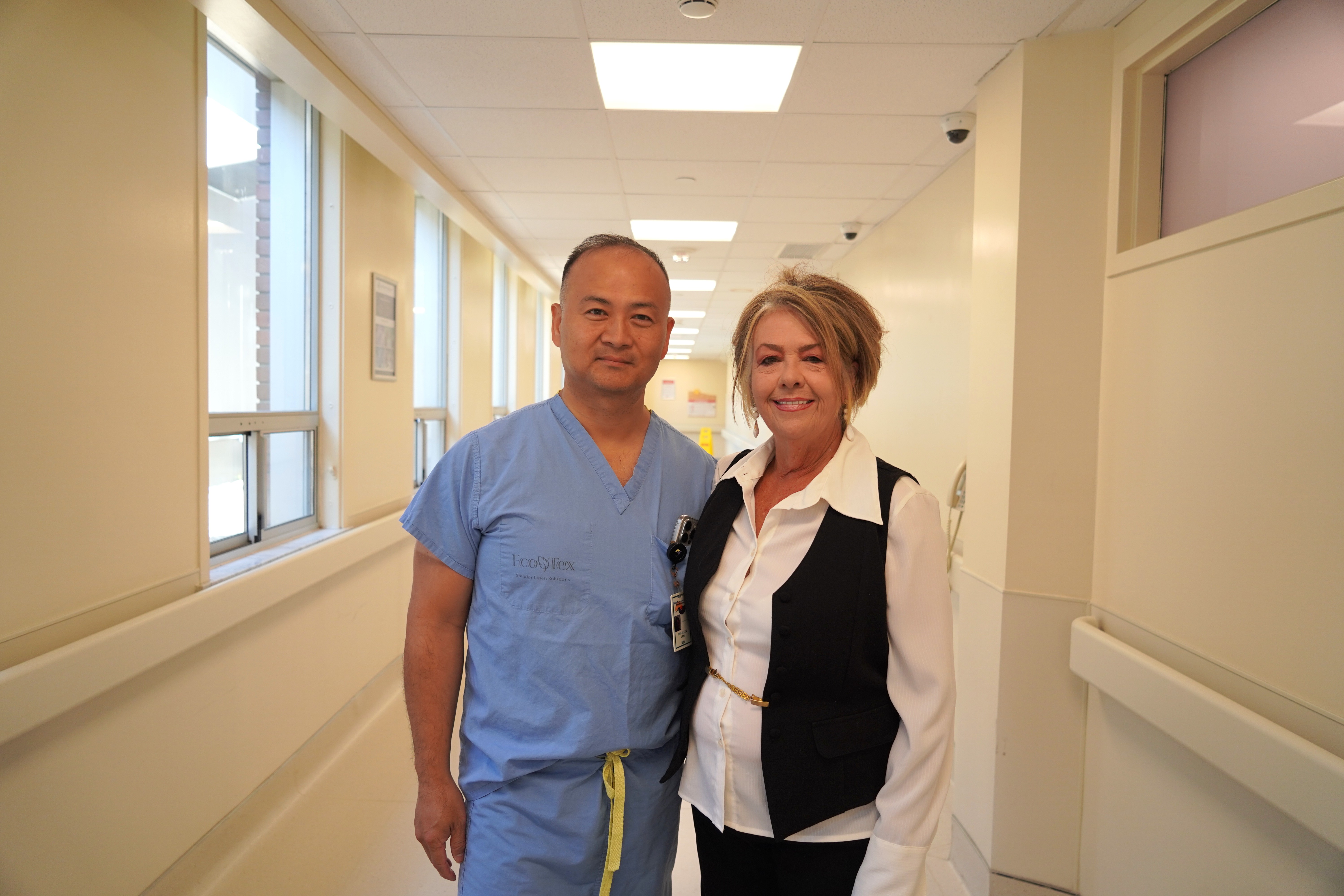 Dr. Lam (right) pictured with patient Darlene Jewer (left).