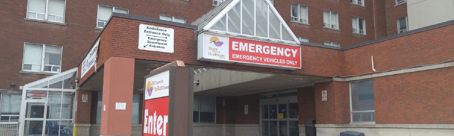 Emergency entrance at Brantford General Hospital