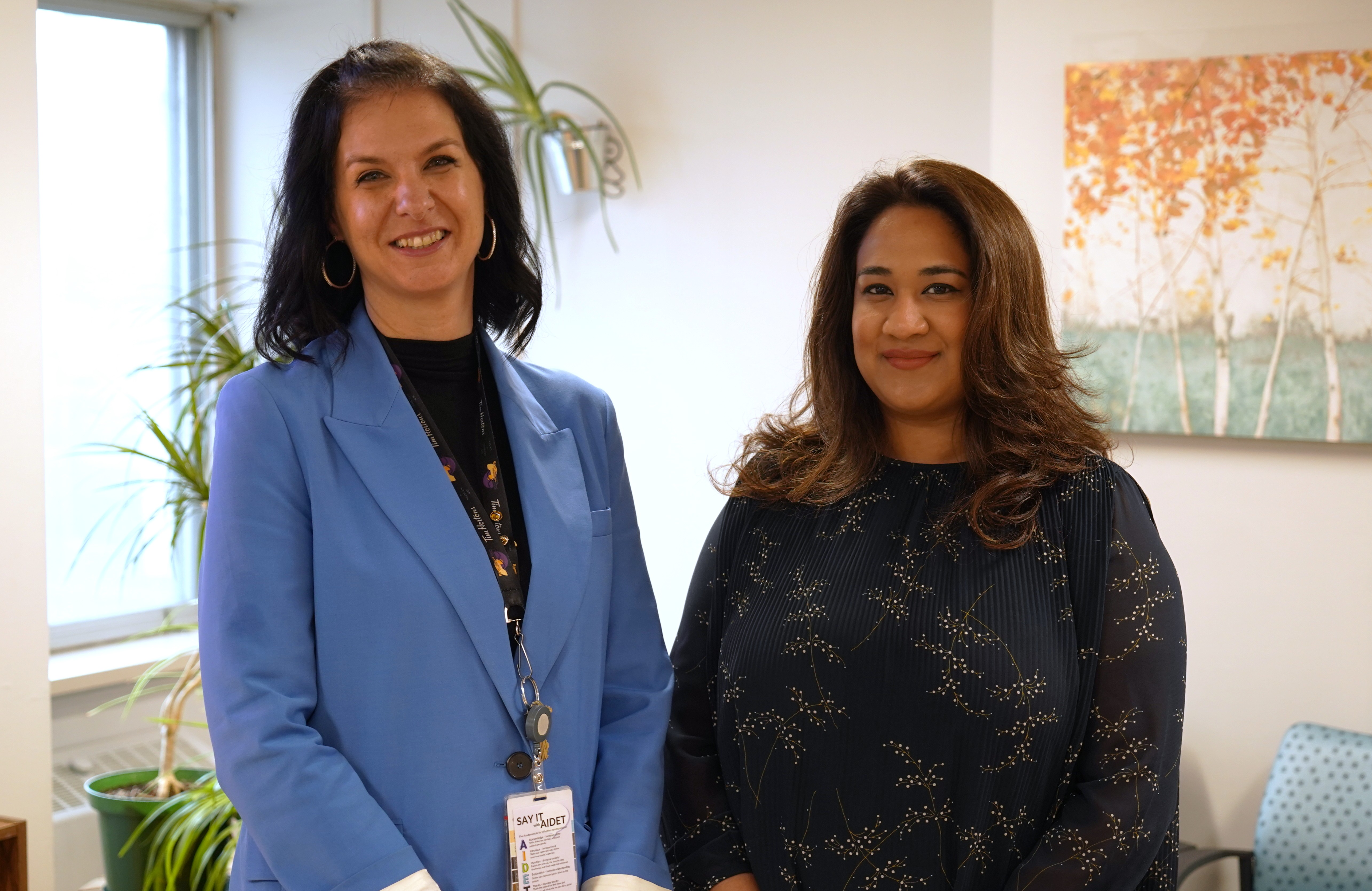 BCHS’ Kristin Toushan-Blinkhorn (Clinical Manager, Outpatient Mental Health, SADV, Social Work, Complex Care Integrated Program) and Dr. Nida Khawaja (Interim Chief & Medical Director, Mental Health & Addictions)