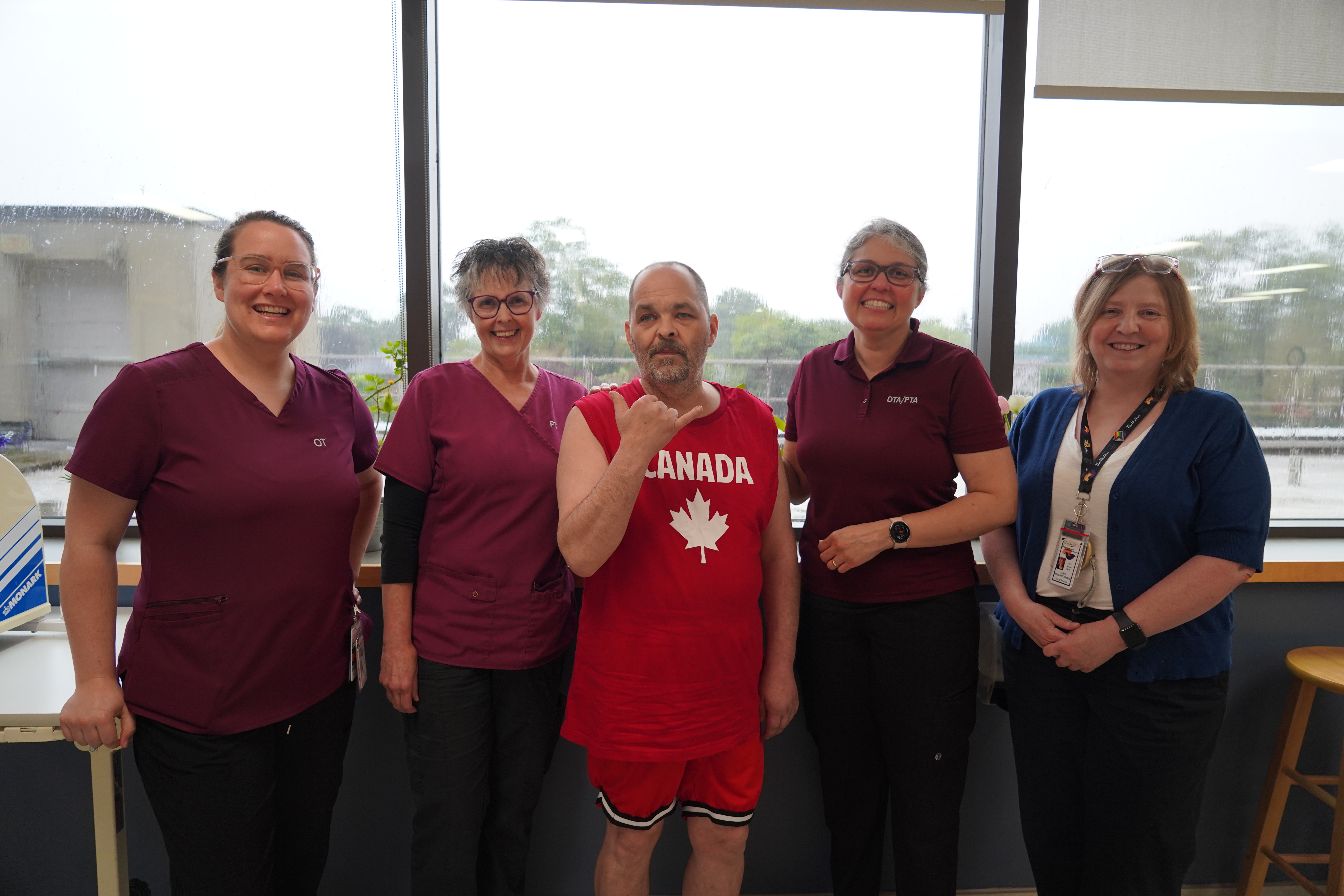 Rob's been receiving outpatient rehabilitation sessions at BGH, and still receives ongoing support from various members across the ISU team.